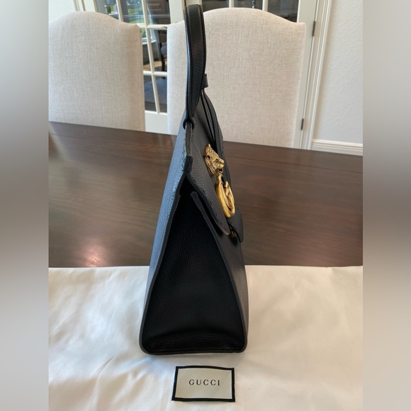 Gucci Collector’s Edition Black Animalier GG Marmont Top Handle Bag - RARE - Picture 6 of 17